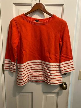 Kids  red/Orange Striped Long Sleeve Top